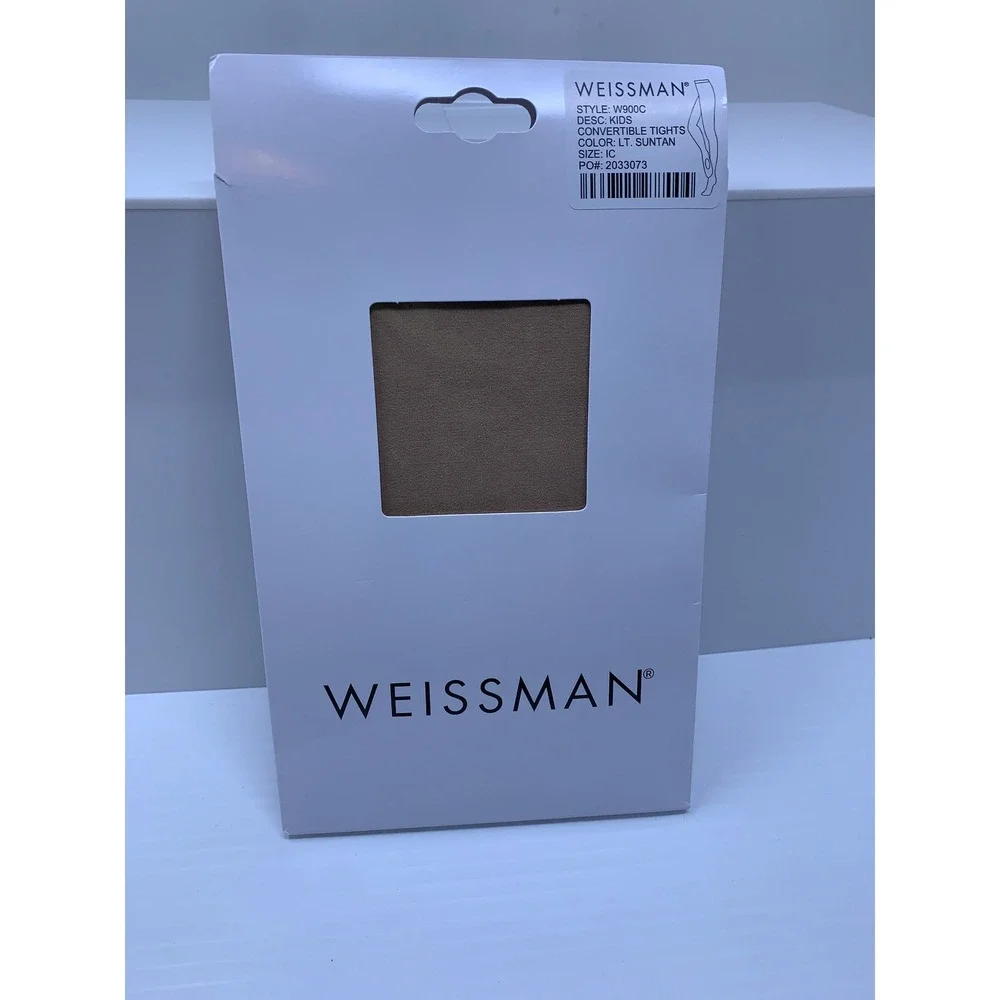 Weissman Kids IC Lt. Suntan W900C Microfiber Convertible Tights NWT